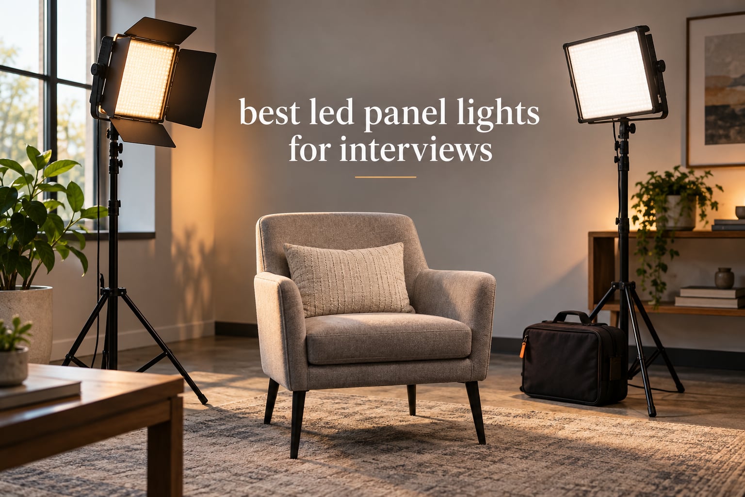 best led panel lights for interviews