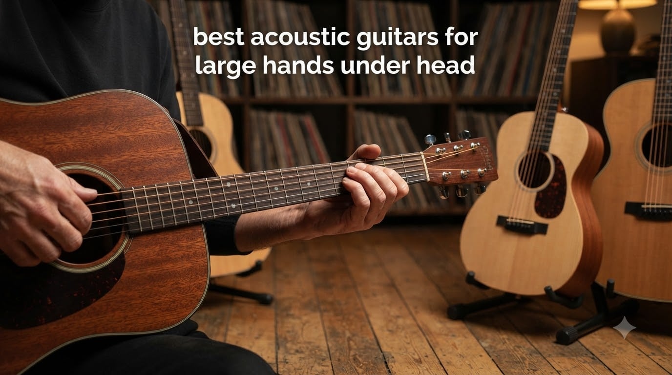 best acoustic guitars for large hands under head