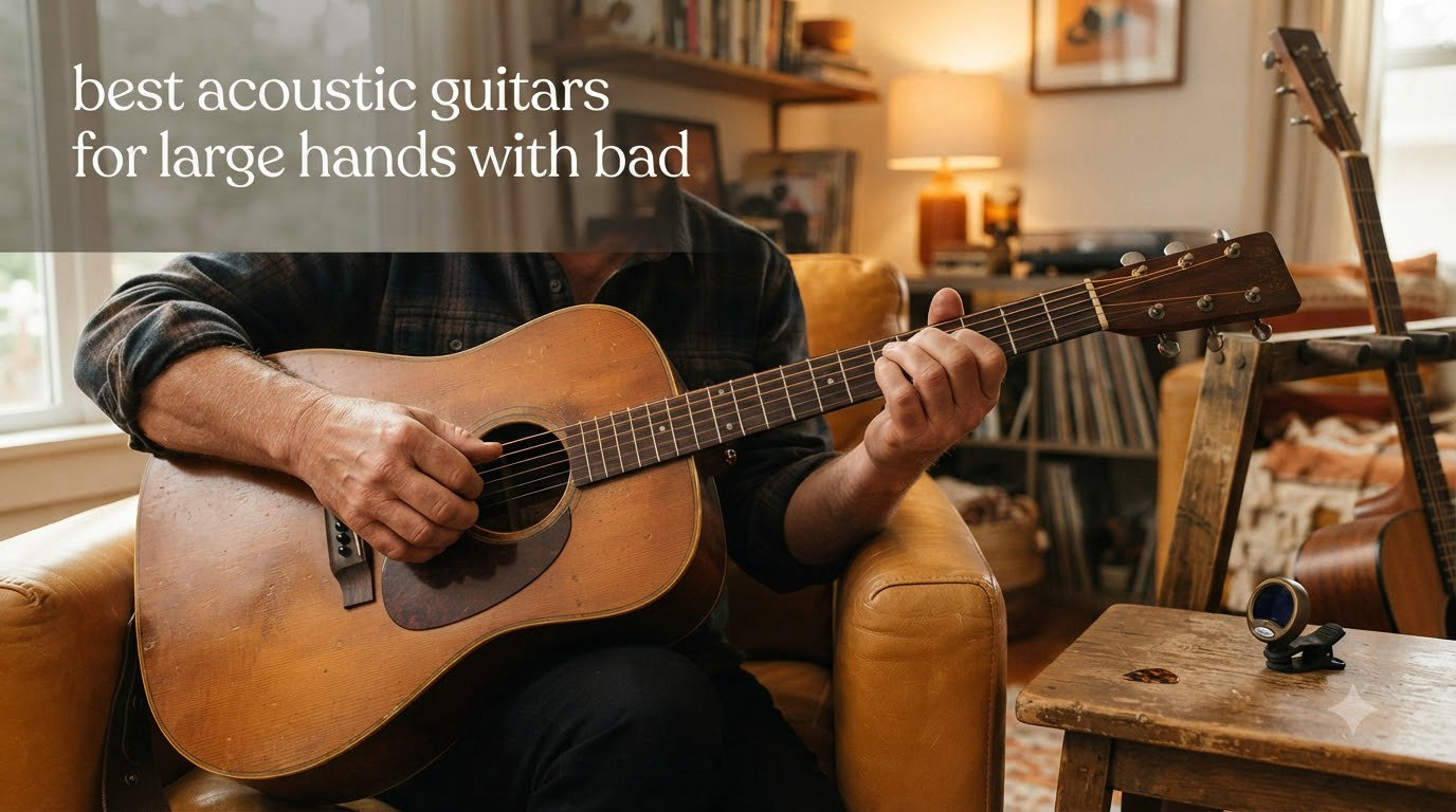 best acoustic guitars for large hands with bad