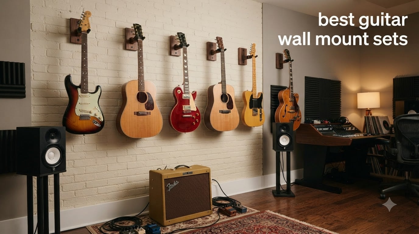 best guitar wall mount sets