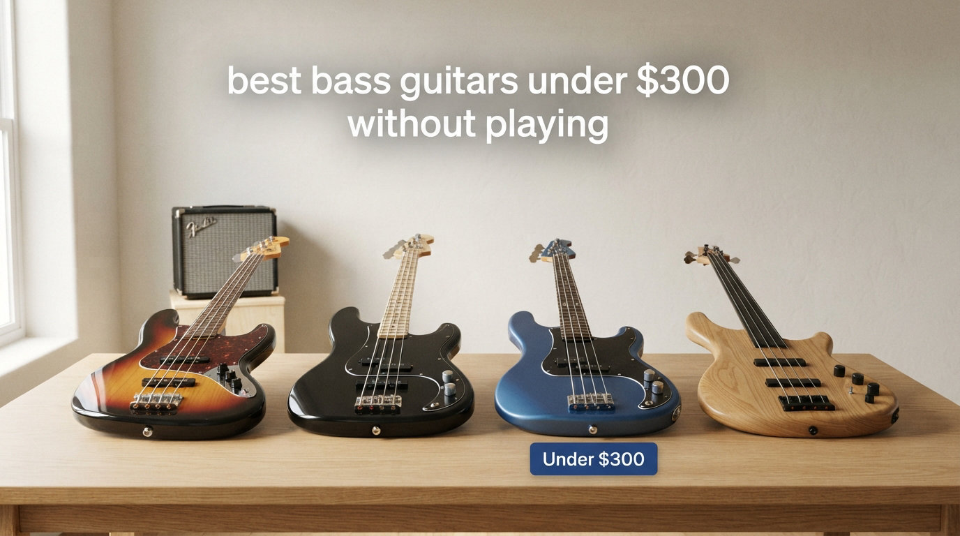 best bass guitars under $300 without playing