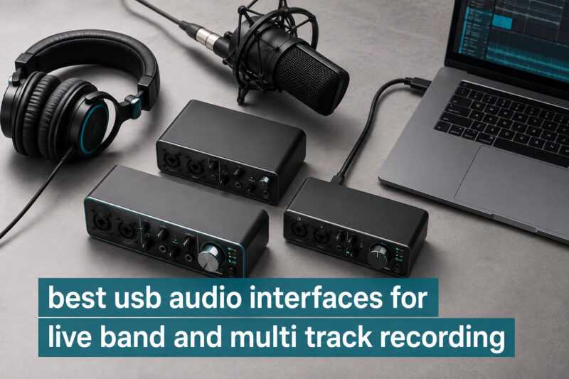 best usb audio interfaces for live band and multi track recording