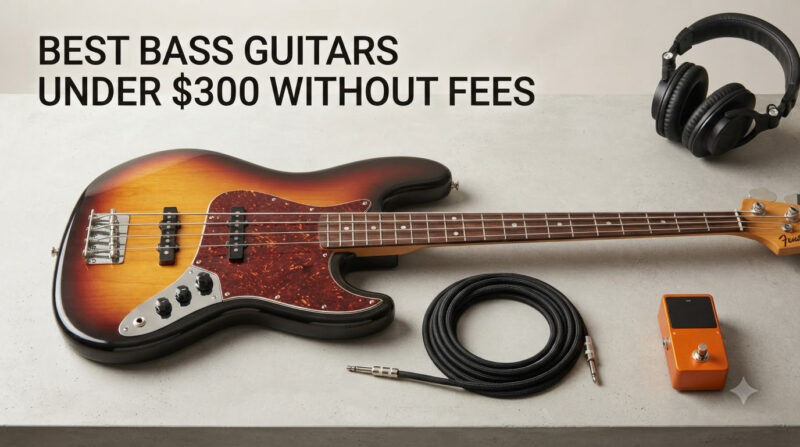 best bass guitars under $300 without fees