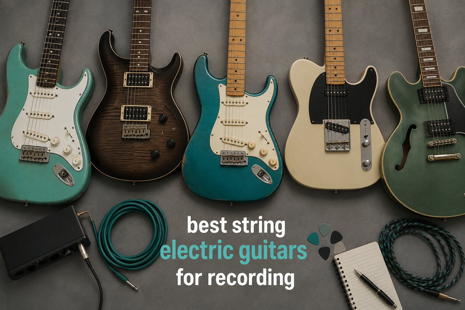 best string electric guitars for recording