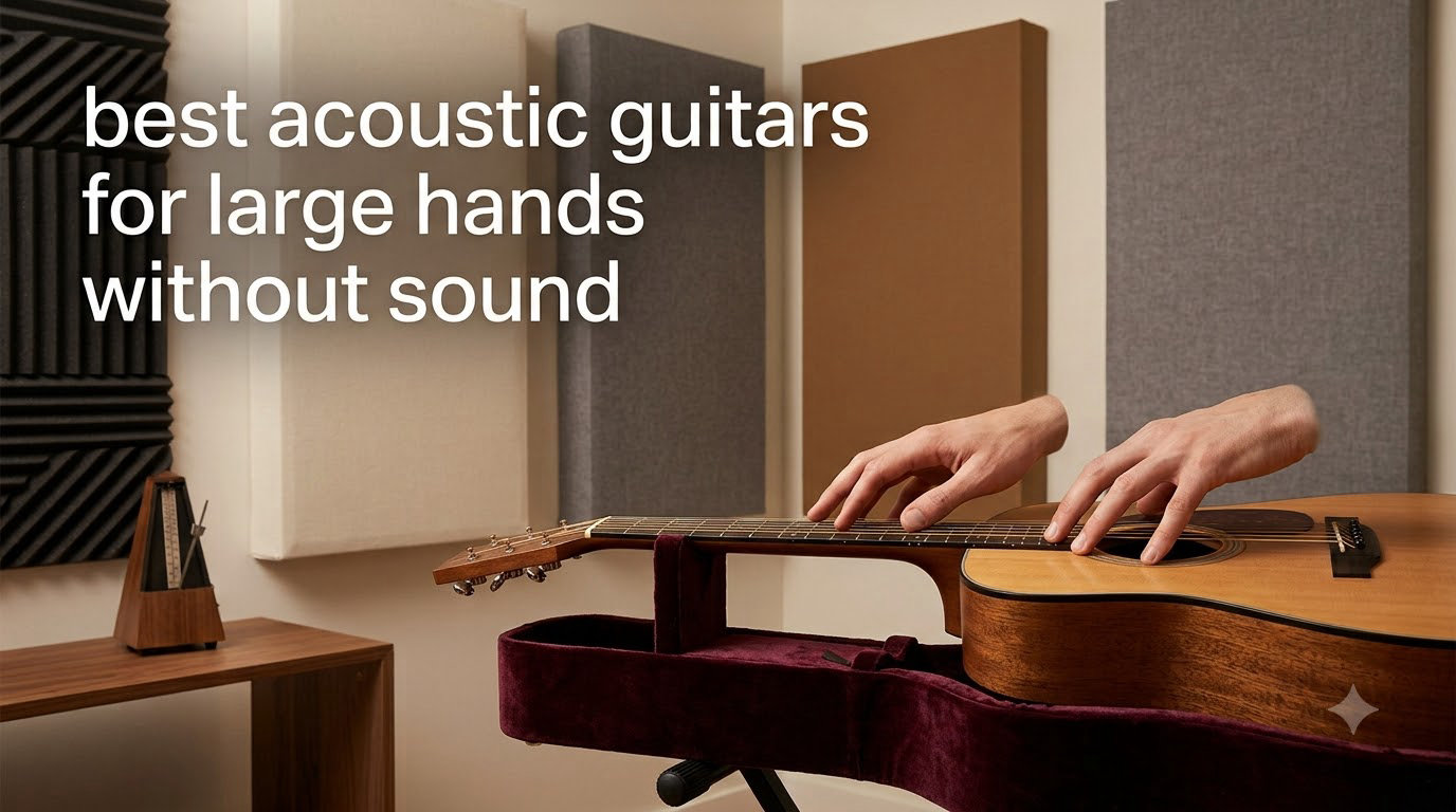 best acoustic guitars for large hands without sound