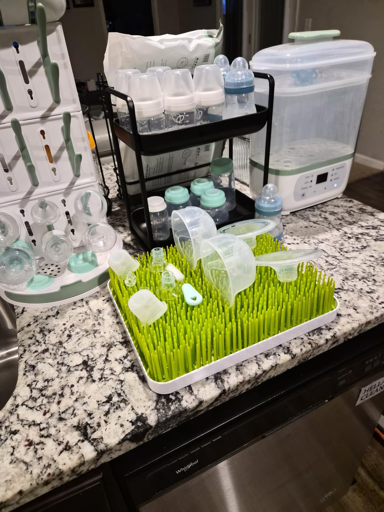 Boon Lawn Countertop Baby Bottle Drying Rack - Spring Green - 13.5x11x2.5 customer photo 1