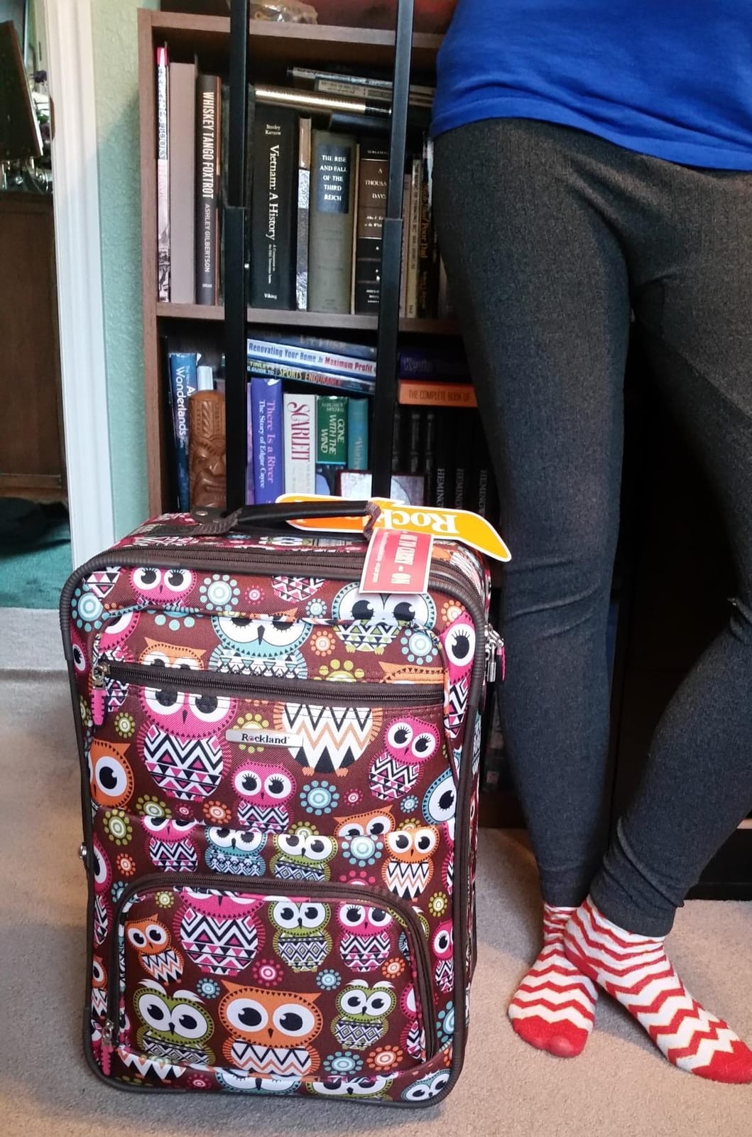 Rockland Fashion Softside Upright Luggage Set, Expandable, Wheel, Telescopic Handle,Turquoise, 2-Piece (14/19) customer photo 1