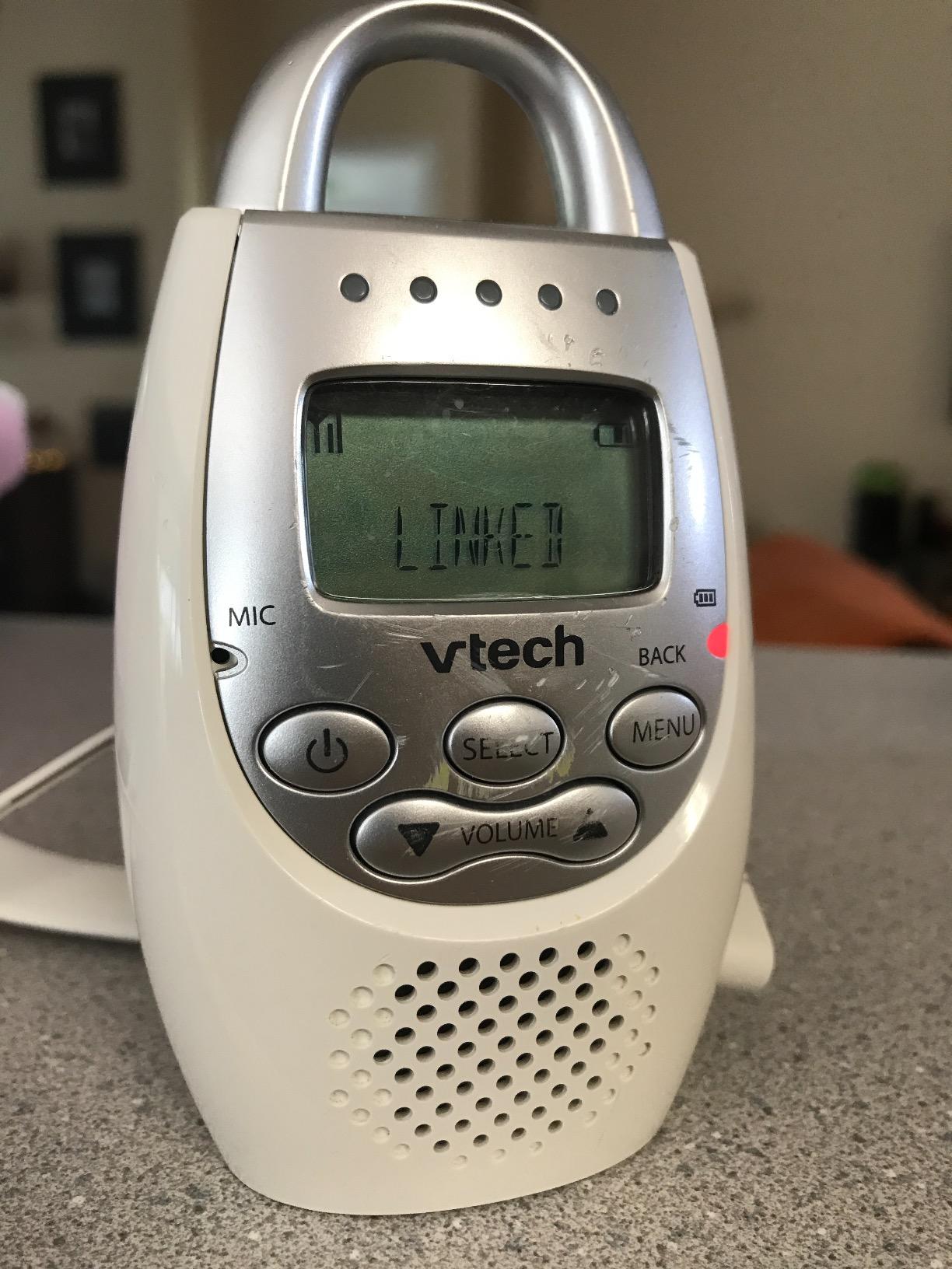 VTech DM221-2 Digital Audio Baby Monitor with 2 Parent Units, DECT 6.0, 1000ft Long Range, Talk Back Intercom, Vibrating Alert, Night Light, Rechargeable - White customer photo 2