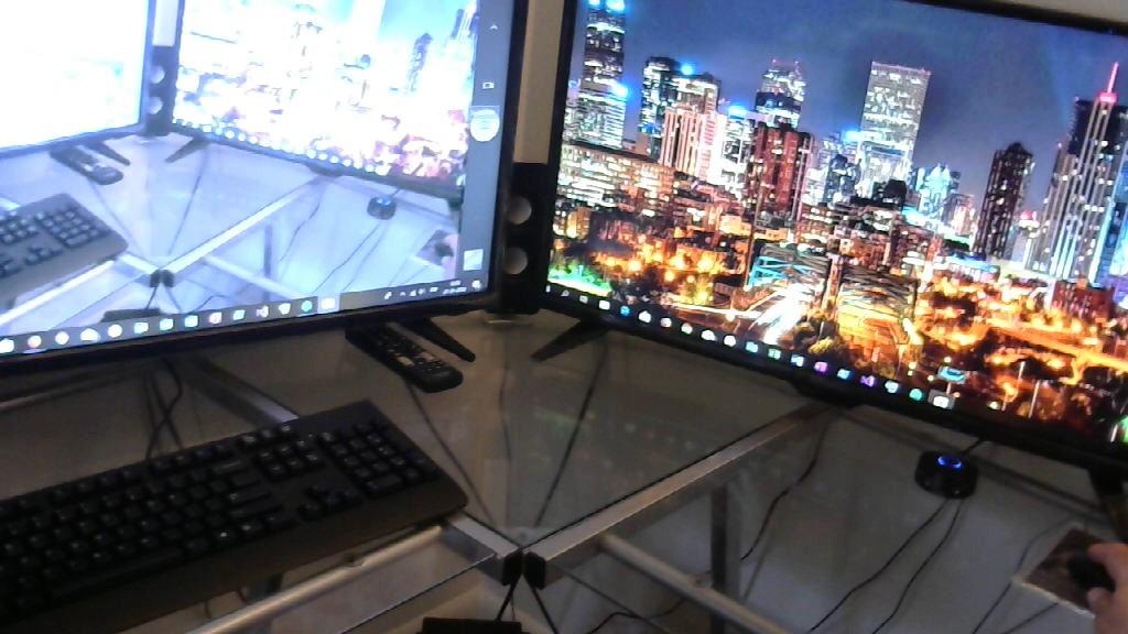 Flash Furniture Glass L-Shape Computer Desk with Silver Metal Frame customer photo 1