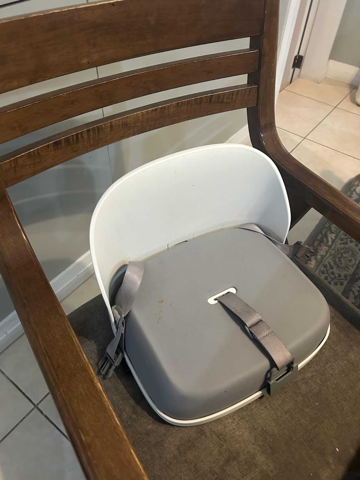 OXO Tot Perch Toddler Booster Seat for Kitchen Chair with Straps, Gray customer photo 1