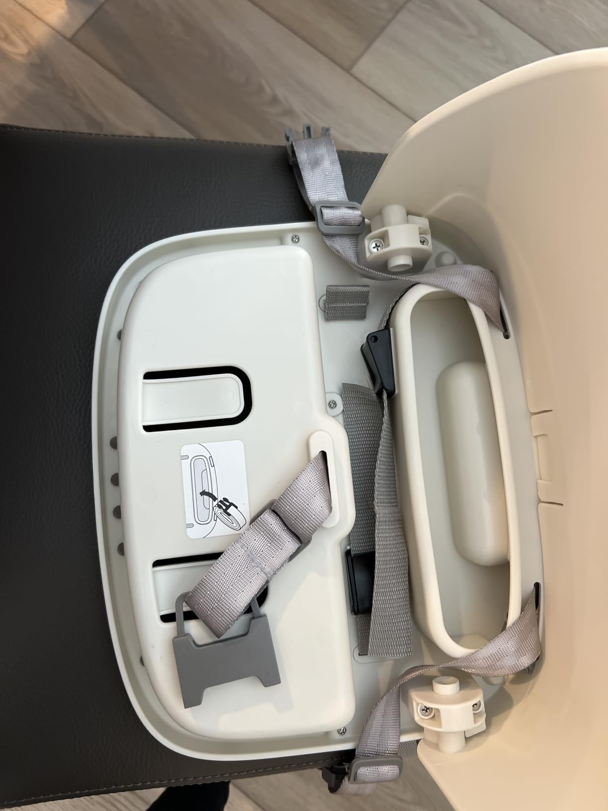 OXO Tot Perch Toddler Booster Seat for Kitchen Chair with Straps, Gray customer photo 2