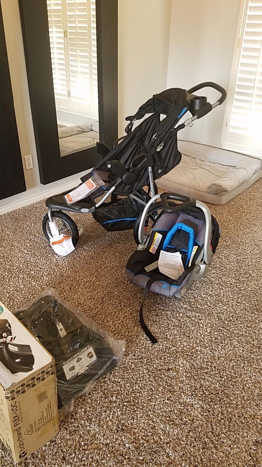 Baby Trend Expedition® Jogger Travel System with EZ Flex-Loc® Infant Car Seat, Millenium Blue customer photo 2