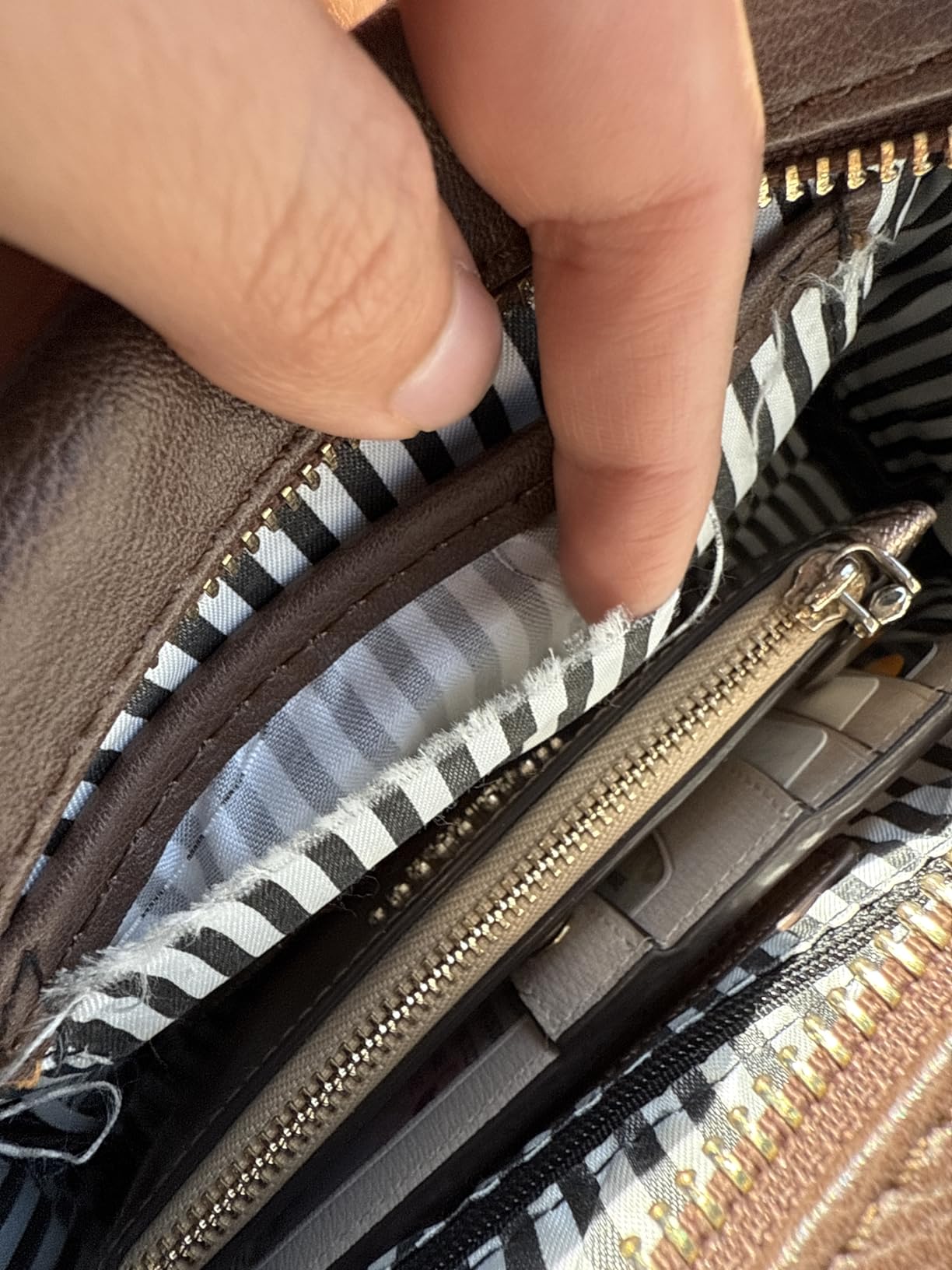 FashionPuzzle Triple Zip Small Crossbody Bag customer photo 2