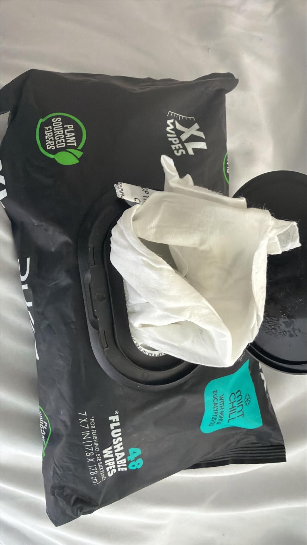 DUDE Wipes Unscented Adult Flushable Wet Wipes, Sensitive Skin, 144 Count customer photo 1