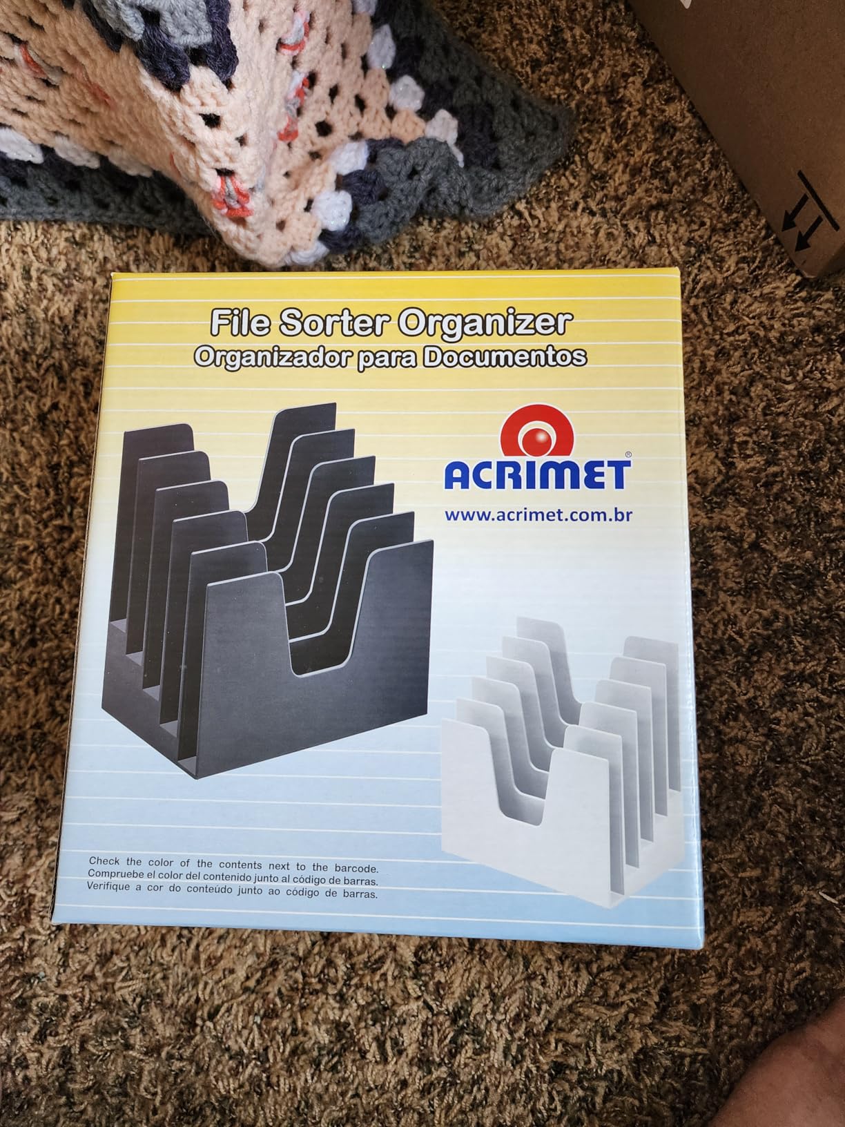 Acrimet 5 Section Incline File Sorter Organizer, Desktop Mail Holder, Black customer photo 2