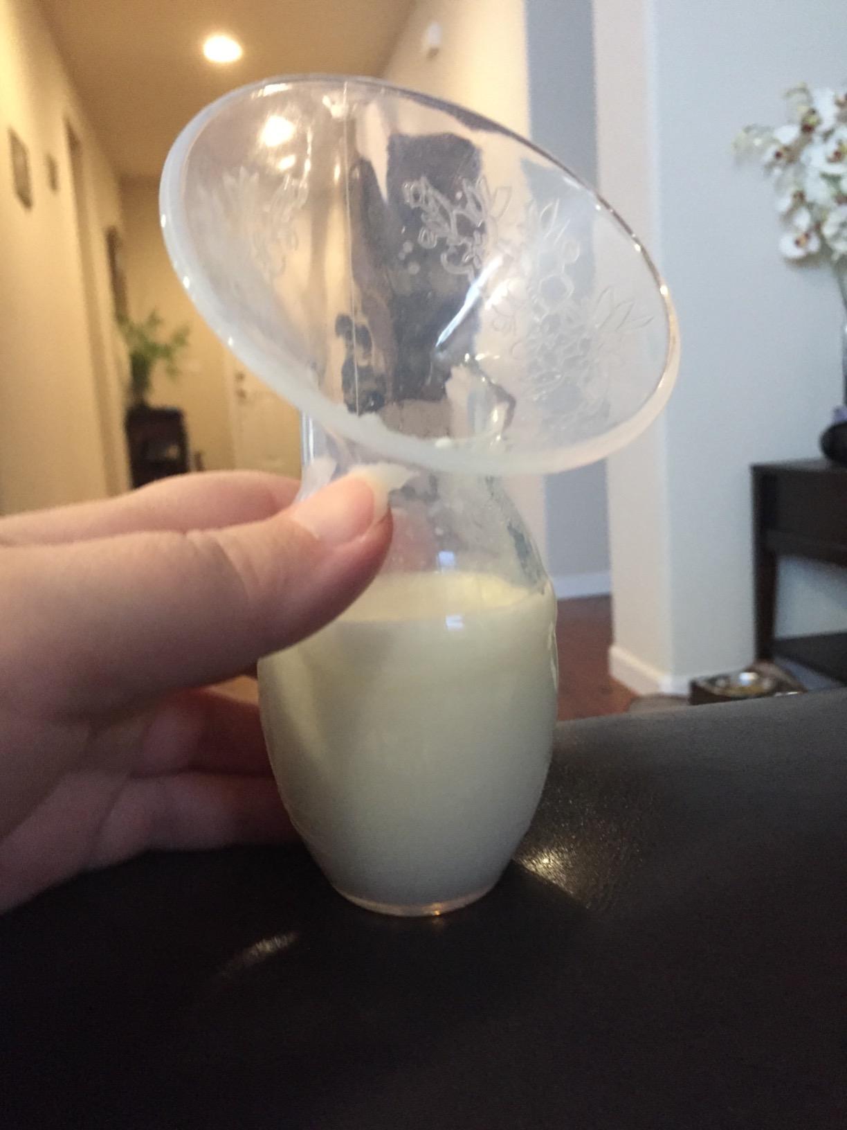 Bumblebee Manual Breast Pump with Breastfeeding Milk Saver Stopper& Lid in Gift Box Food Grade Silicone BPA PVC and Phthalate Free 3.04oz/90ml customer photo 1
