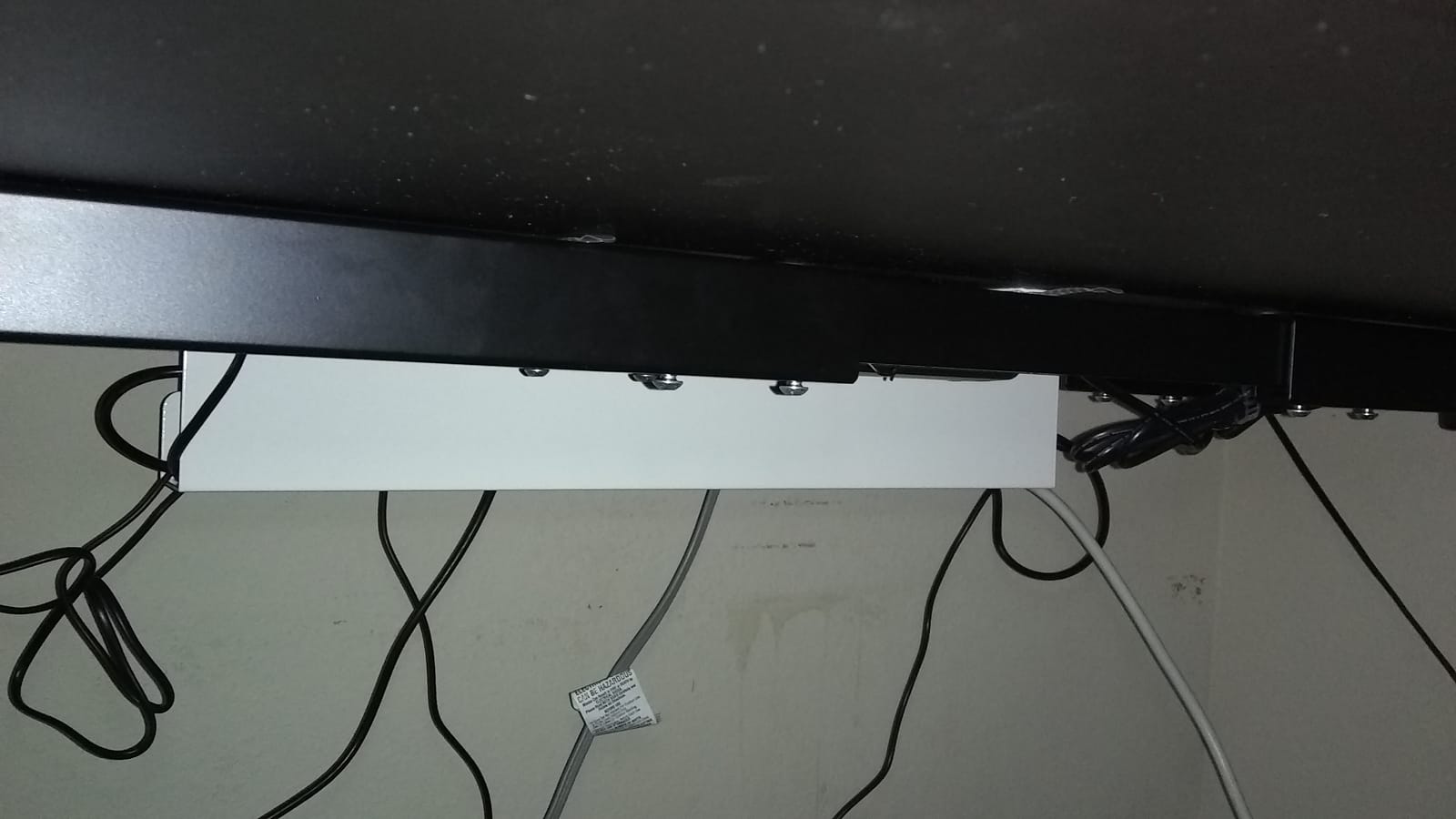 Monoprice Under Desk Cable Tray - Steel with Power Supply and Wire Management - Workstream Collection White customer photo 1