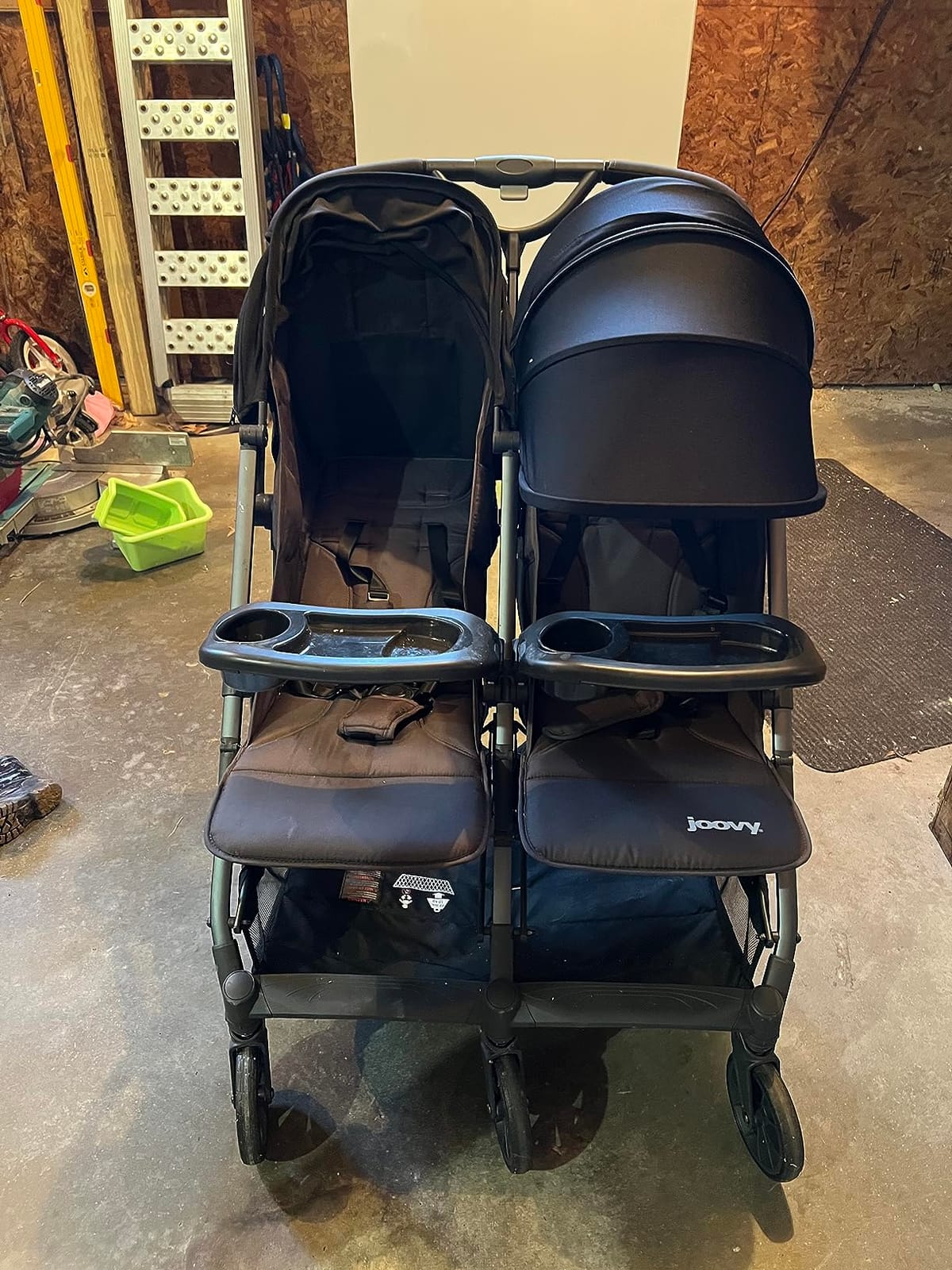 Joovy Kooper X2 Lightweight Travel Double Stroller, Sand customer photo 2