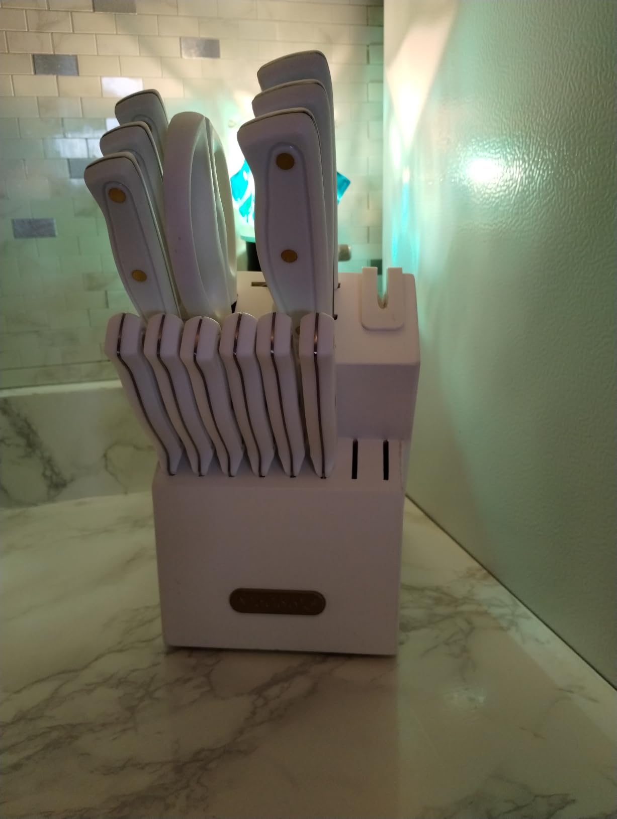 McCook Kitchen Knife Set 15PC Knife Block Set w Built-in Sharpener customer photo 2