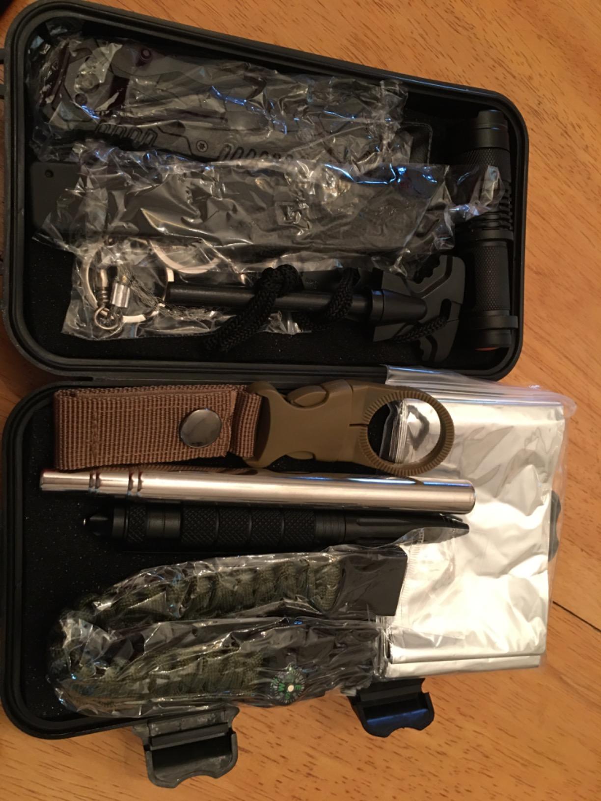 VEITORLD Gifts for Men Dad Him Christmas - Survival Gear and Equipment 12 in 1, Survival Kits - Cool Unique Fishing Hunting Birthday Gifts for Husband Teen Boy Boyfriend Women, Mens Stocking Stuffers customer photo 1