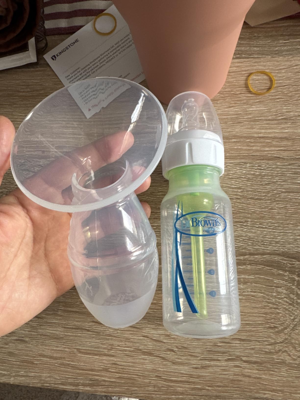 Dr. Brown's One-Piece Breast Pump with Baby Bottle and Travel Bag customer photo 1