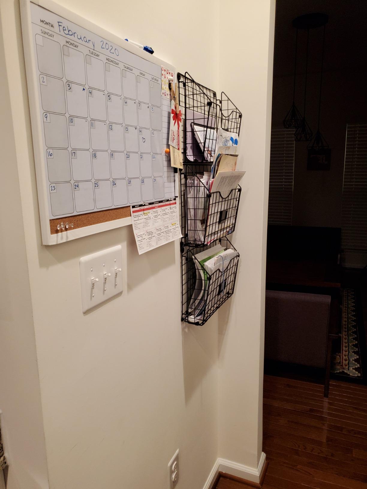 X-cosrack 3-Tier Detachable Hanging Wall Files, Wall Mounted Mail Basket customer photo 2
