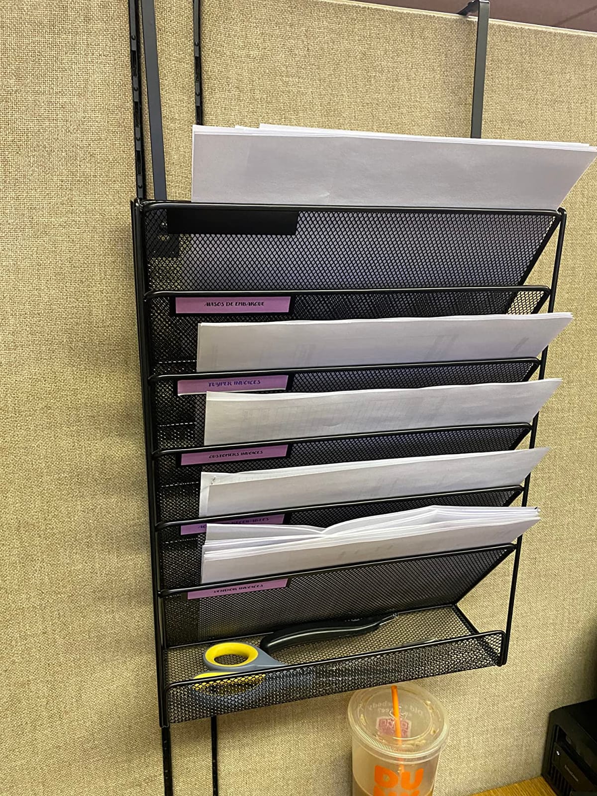 Delifox 7 Compartment Wall Mounted Hanging File Organizer for Office customer photo 1