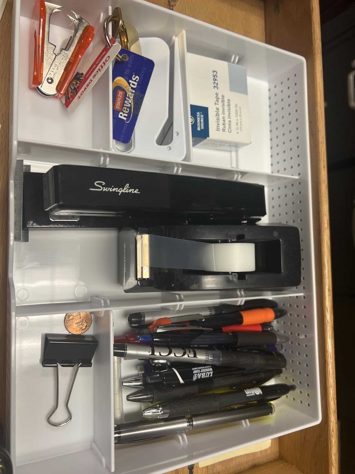 Simple Houseware Drawer Organizer Tray, 9 Adjustable Compartments, Black customer photo 1