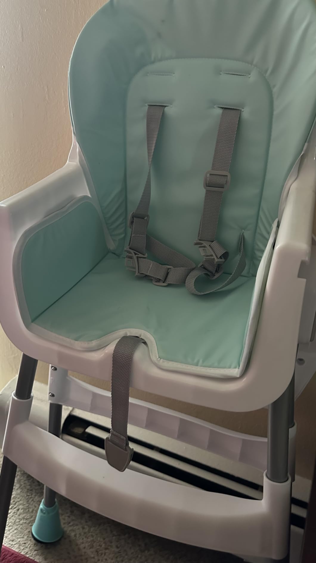 Dream On Me TableTalk 2-in-1 Convertible High Chair, 5-Point Harness, Gray customer photo 1