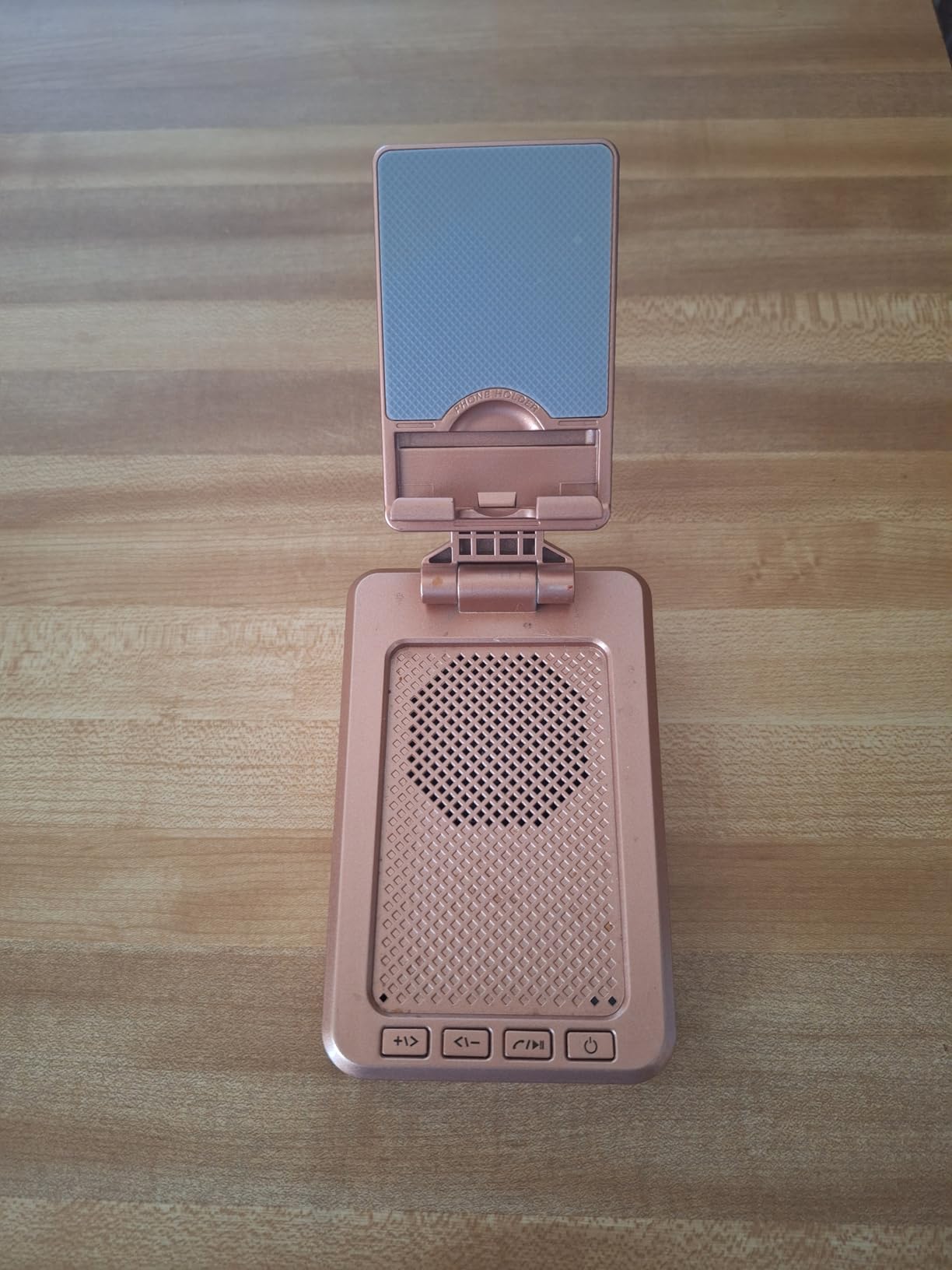 JTEMAN Cell Phone Stand with Bluetooth Speaker,Birthday Gifts for Men Women customer photo 2