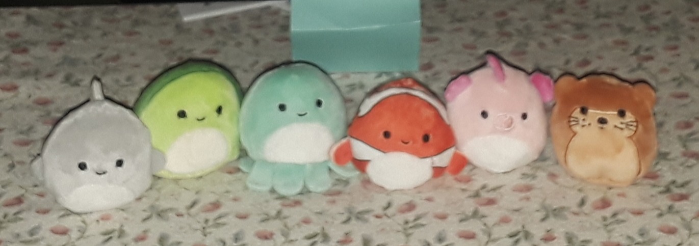 Squishville Squishmallows Mystery Mini Plush Fruit Squad, Six 2” Soft Minimallow Fruit Plush, Irresistibly Soft Colourful Fruits, Mini Peach, Pineapple, and Watermelon Squishmallows customer photo 1
