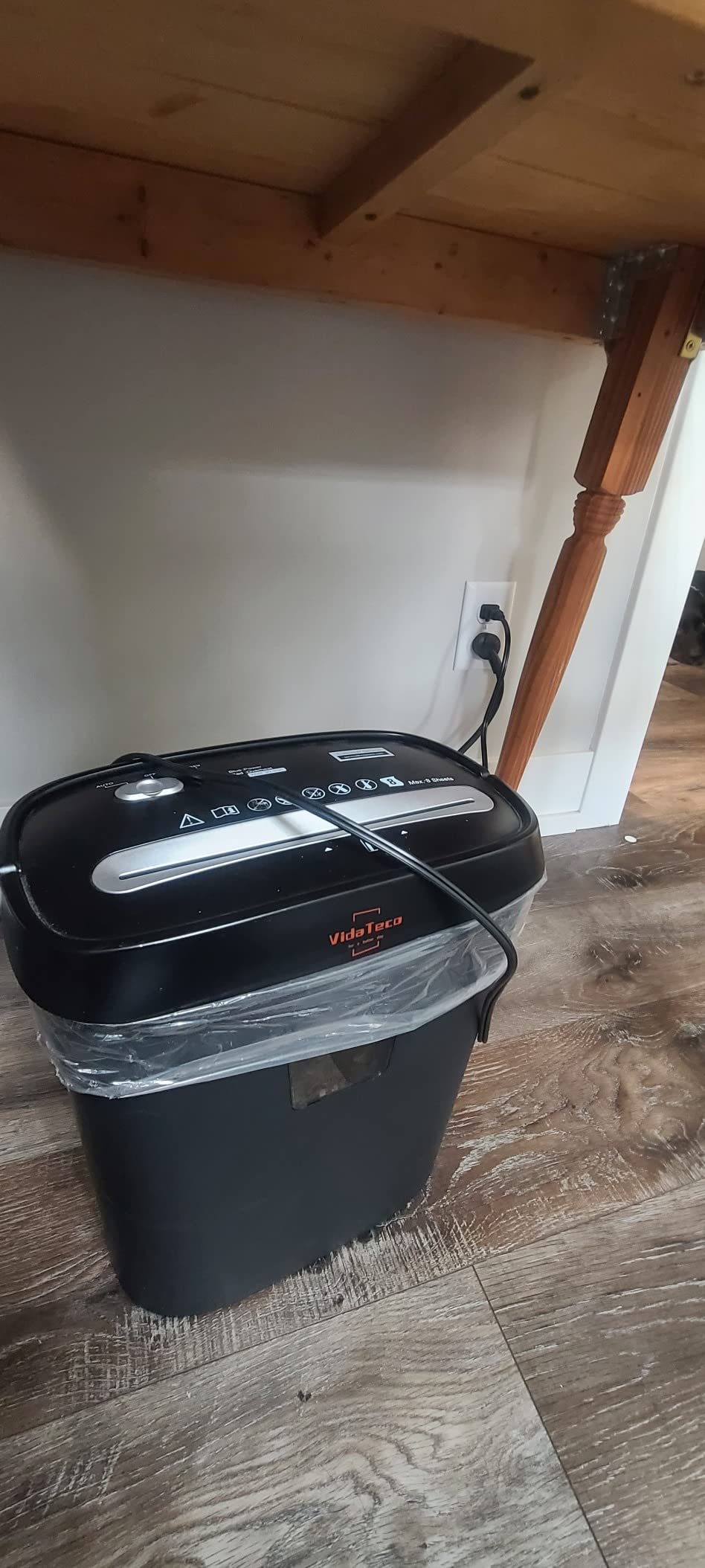 VidaTeco Paper Shredder, 14-Sheet Cross Cut Shredder for Home Office, 6.6-Gallon Bin with US Patented Cutter & Anti-Jam System, Heavy Duty Document Shredder for Credit Cards, CD, Mail & Staples, ETL customer photo 2