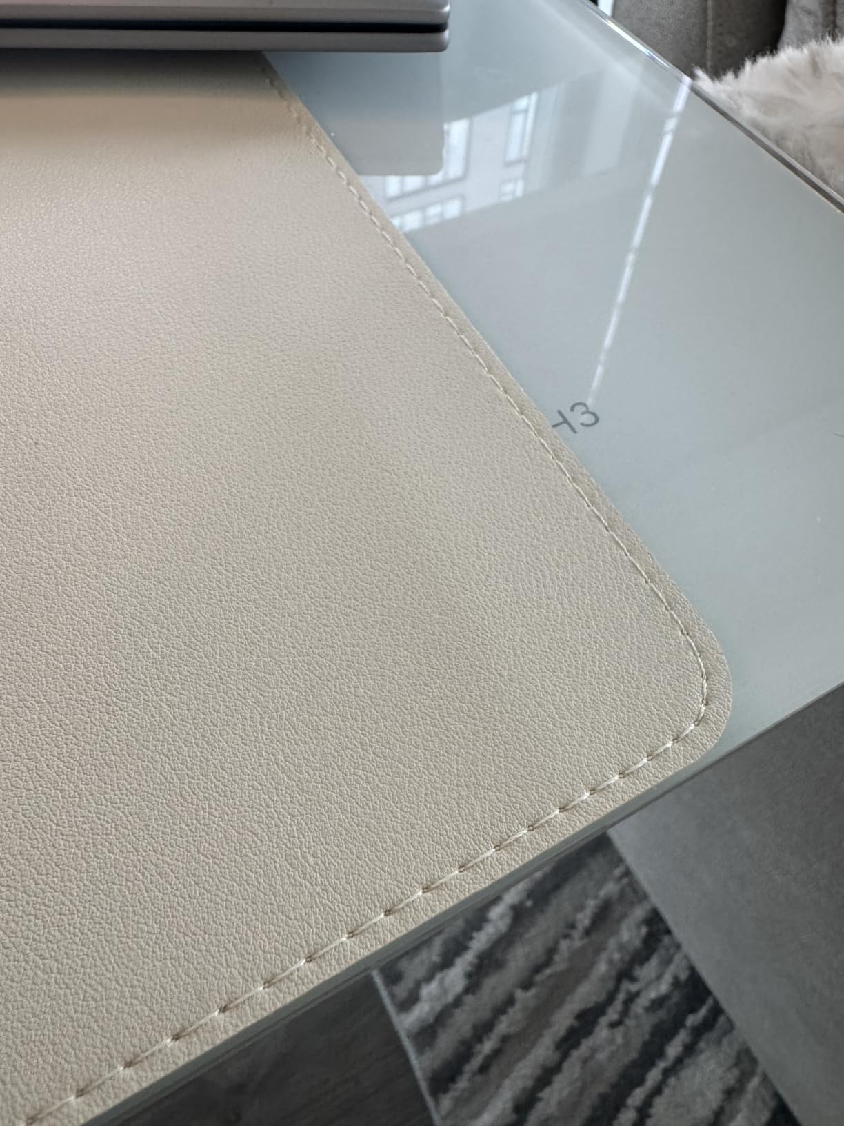 Desk Pad Blotter,Wolaile 36x17 in Large PU Leather Mouse Pad,Waterproof Non-Slip Writing Desktop Protector Mat,Office Desk Accessory,Brown customer photo 2