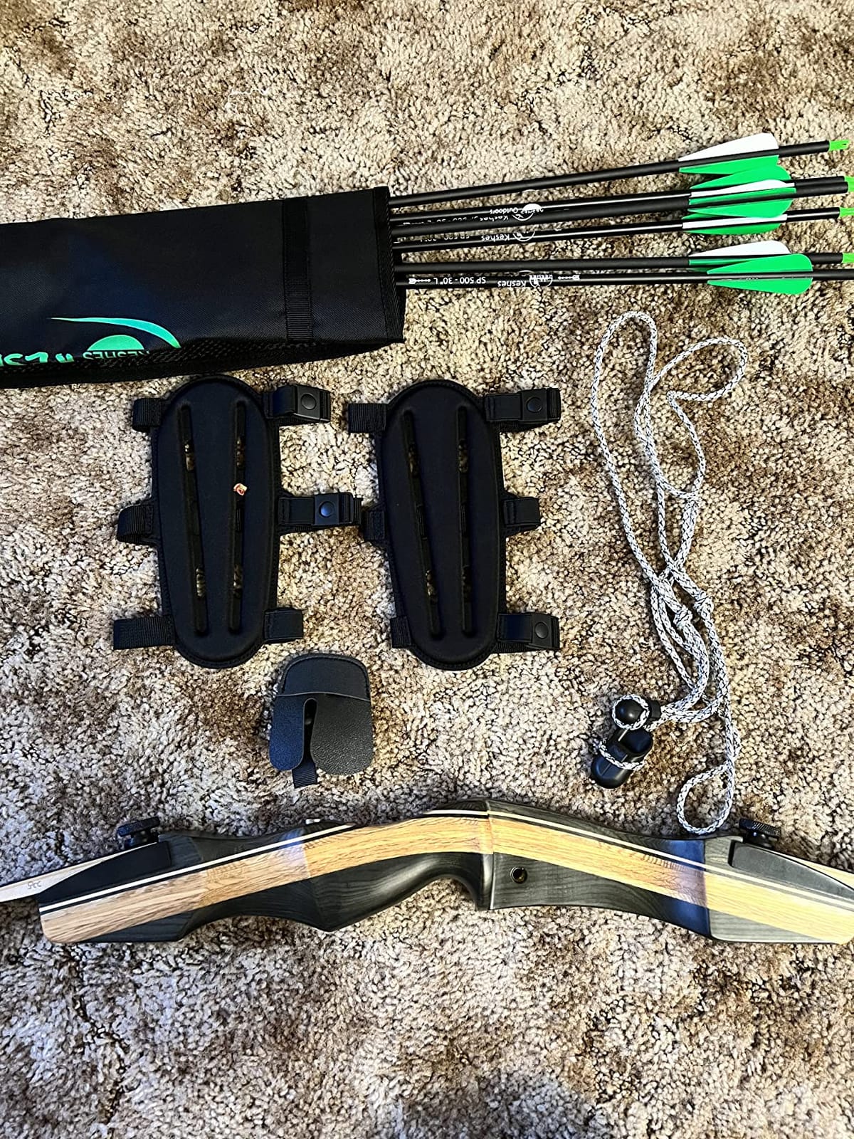 Samick Sage Takedown Recurve Bow and Arrow Set - 62 Inch Complete Ready-to-Use Longbow Archery Set - Includes 6 Arrows, Quiver, Bowstring & Stringer Tool, Arm & Finger Guard for Adults & Older Teens customer photo 1