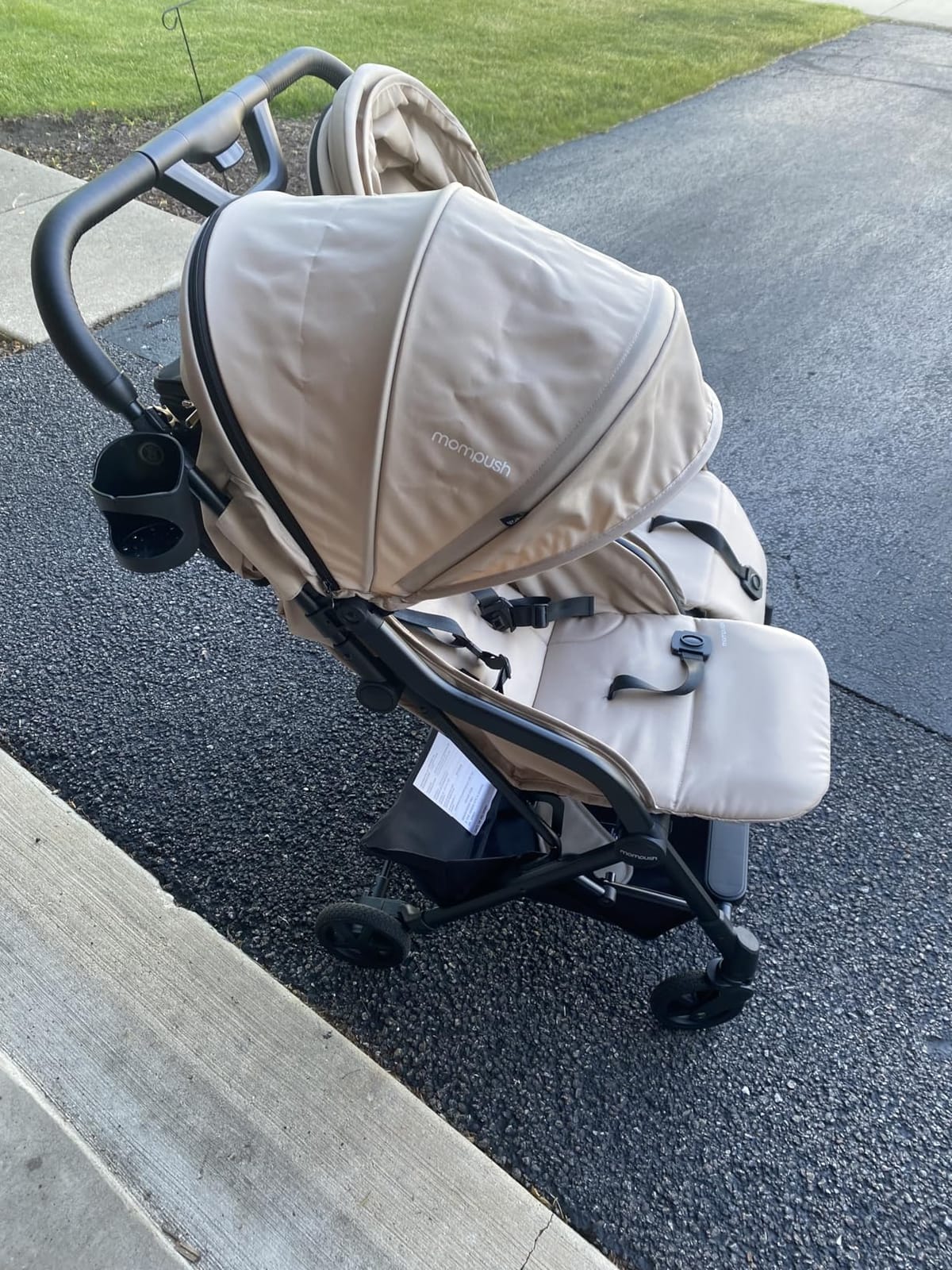 Mompush Lithe Double Stroller, Lightweight Side by Side, Infant & Toddler customer photo 2