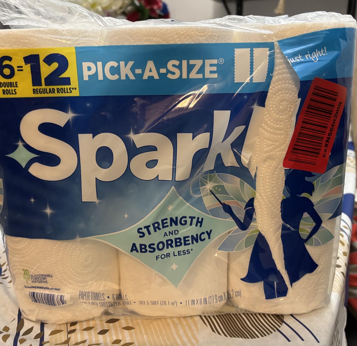 Sparkle Pick-A-Size Kitchen Paper Towels, 6 Double Rolls, 660 Sheets customer photo 2