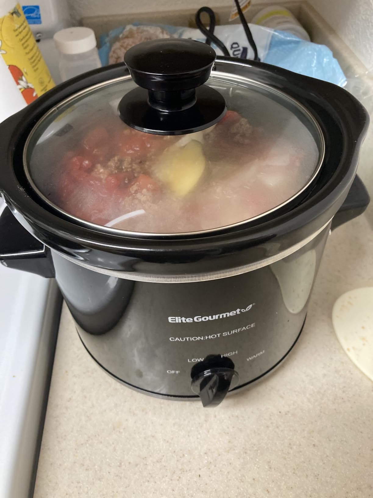 Elite Gourmet MST239X Electric Round Slow Cooker, 2 Qt, Black customer photo 1