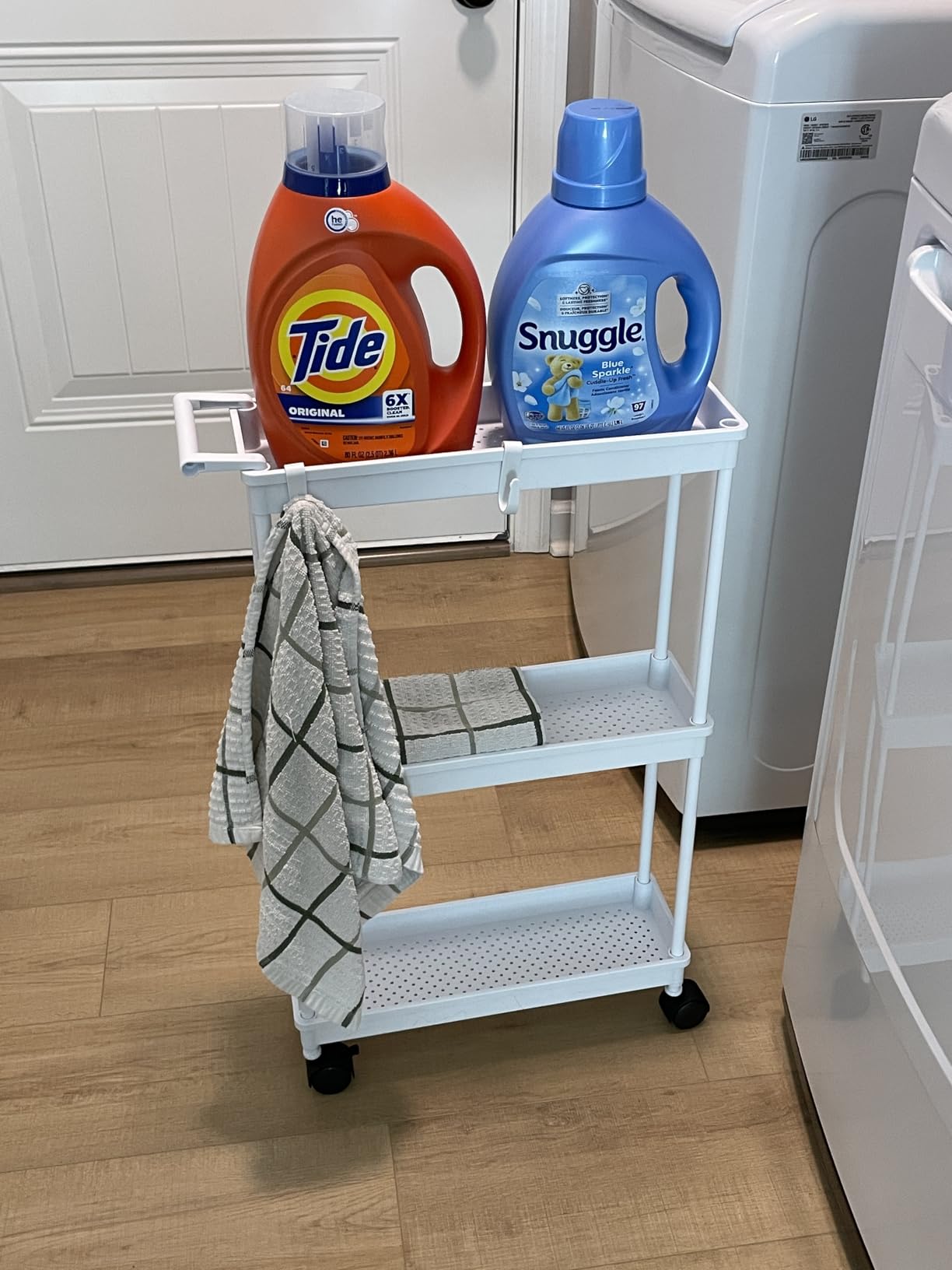 Simple Houseware 3-Tier Slim Rolling Cart w/Handle 5.5