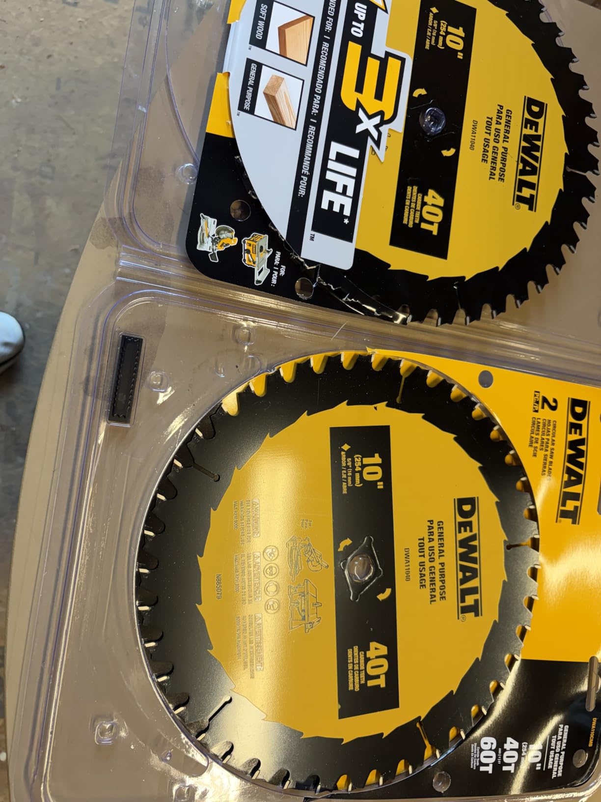 DEWALT 10 in. 24 Tooth General Purpose Saw Blade, Ultra Sharp Carbide Table Saw Blade (DWA11024) customer photo 1