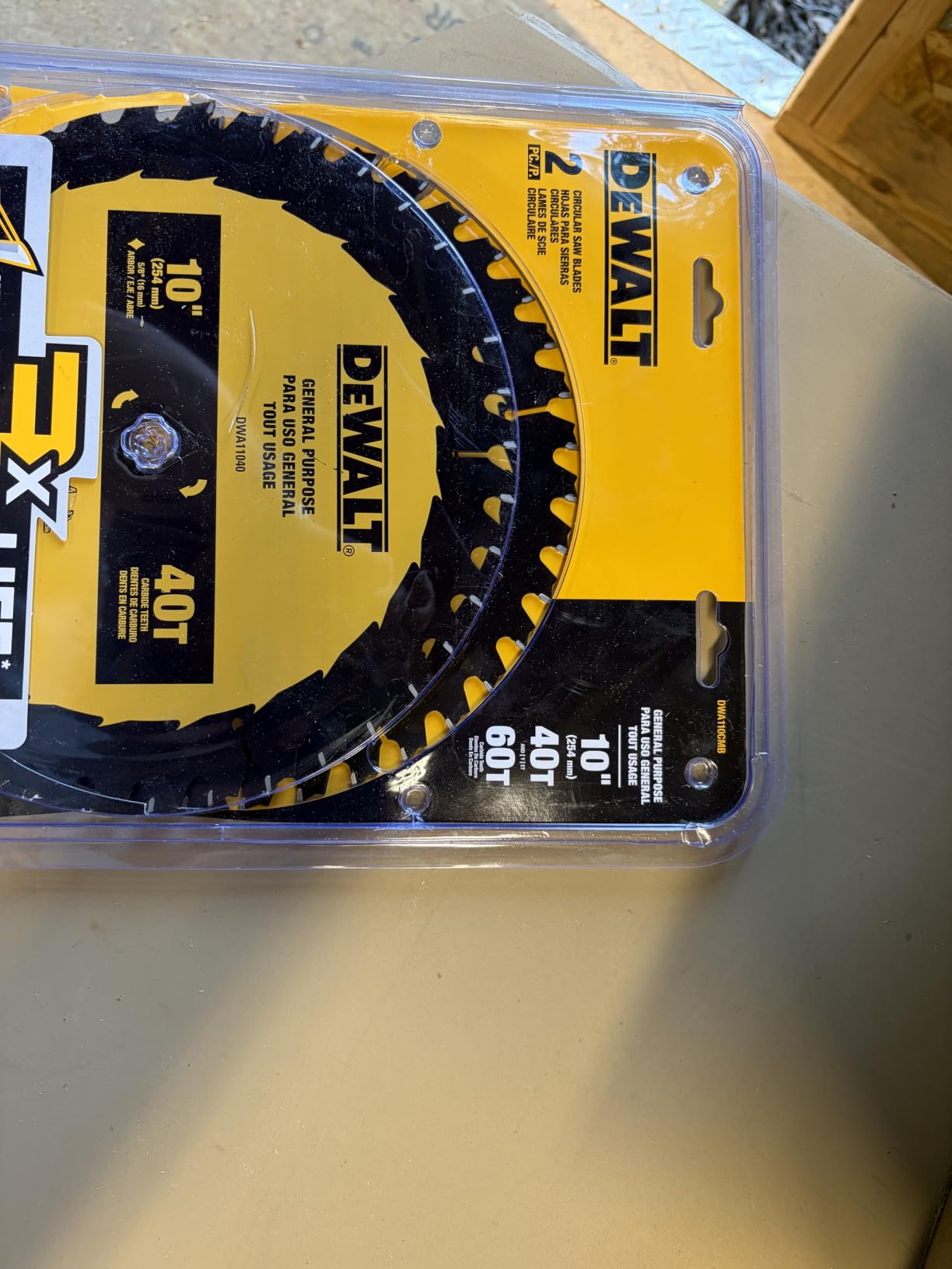 DEWALT 10 in. 24 Tooth General Purpose Saw Blade, Ultra Sharp Carbide Table Saw Blade (DWA11024) customer photo 2
