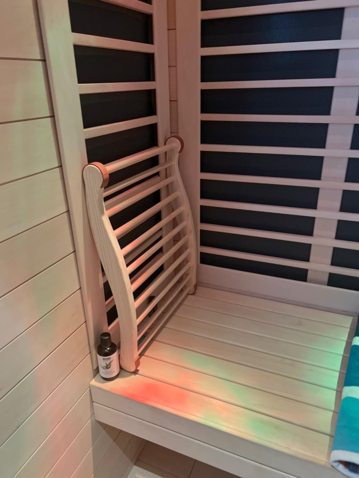 Sauna Backrest Sauna Accessories Wooden Slip-Resistant S-Shape Sauna Chair customer photo 1