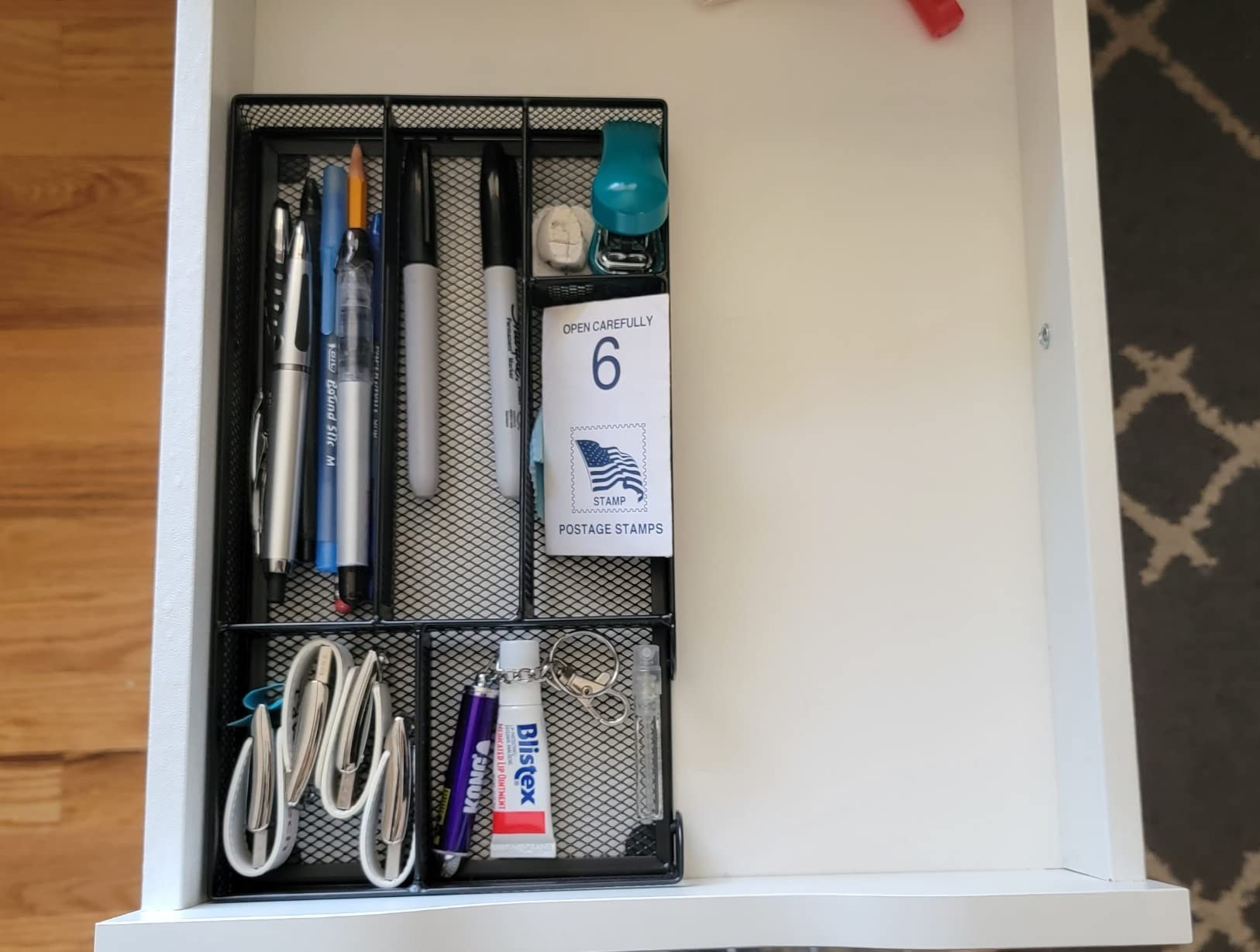 Desk Drawer Organizer, Office Desk Organizer Tray with 5 Dividers, Pen Pencil Drawer Organizer for Office Supplies, Desktop, Bathroom, Kitchen, Makeup, Vanity customer photo 1