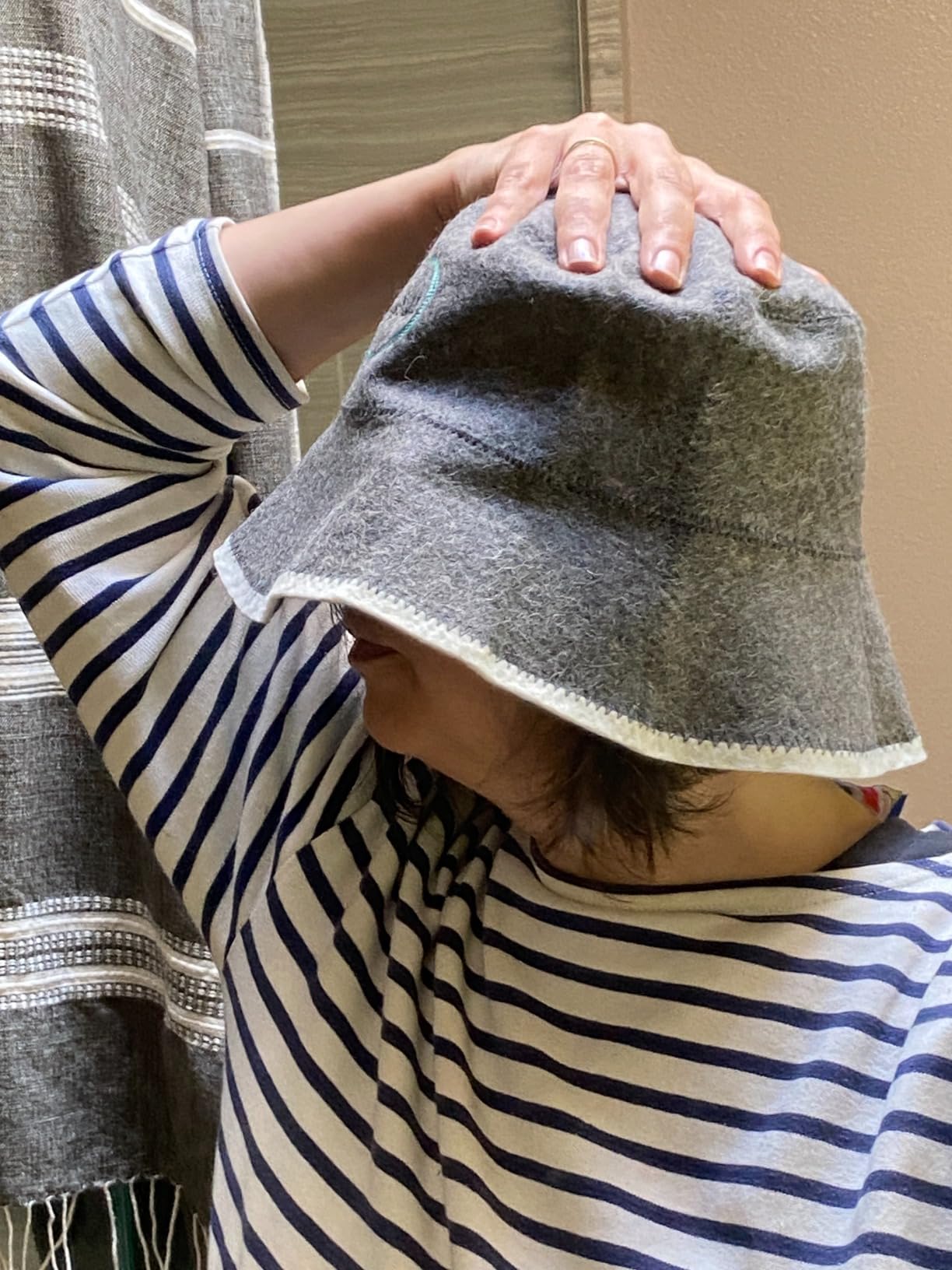 Halsa Sauna Hat – 100% Natural Wool Felt Bucket Hat for Men & Women customer photo 2