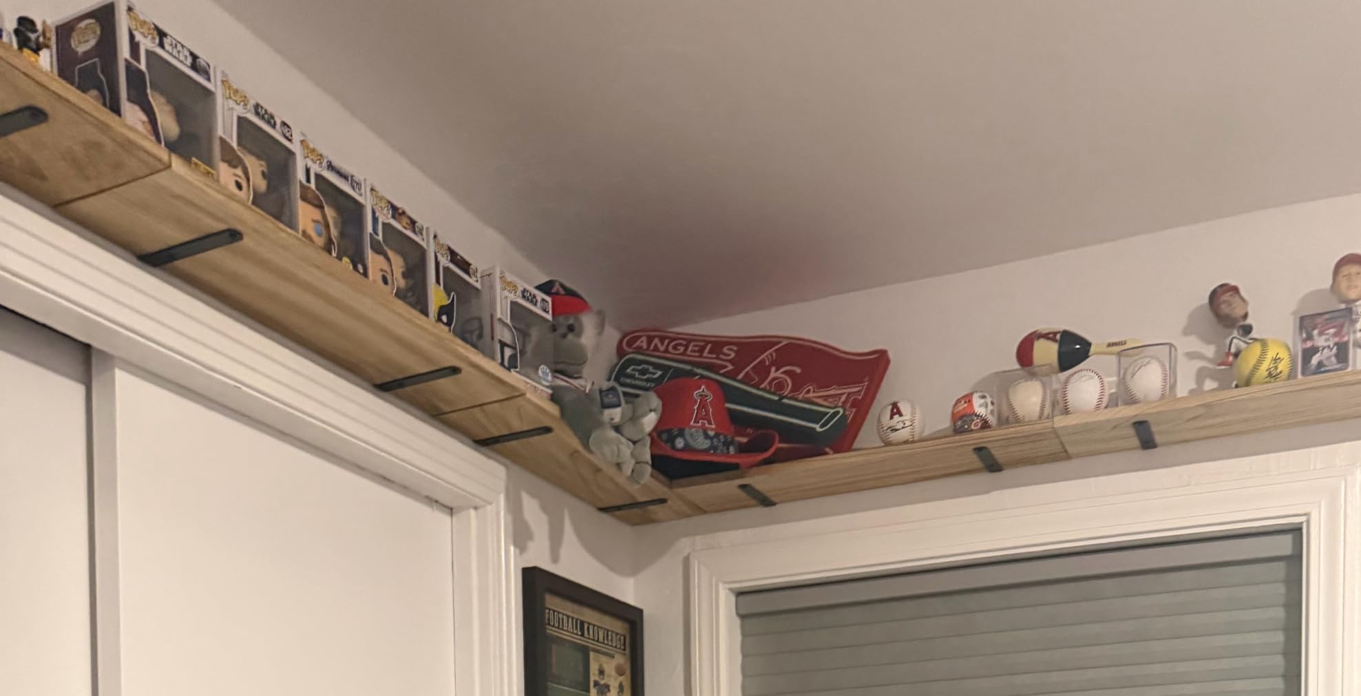 WOPITUES Floating Shelves Set of 6 for Wall Decor & Storage, Rustic Brown customer photo 1