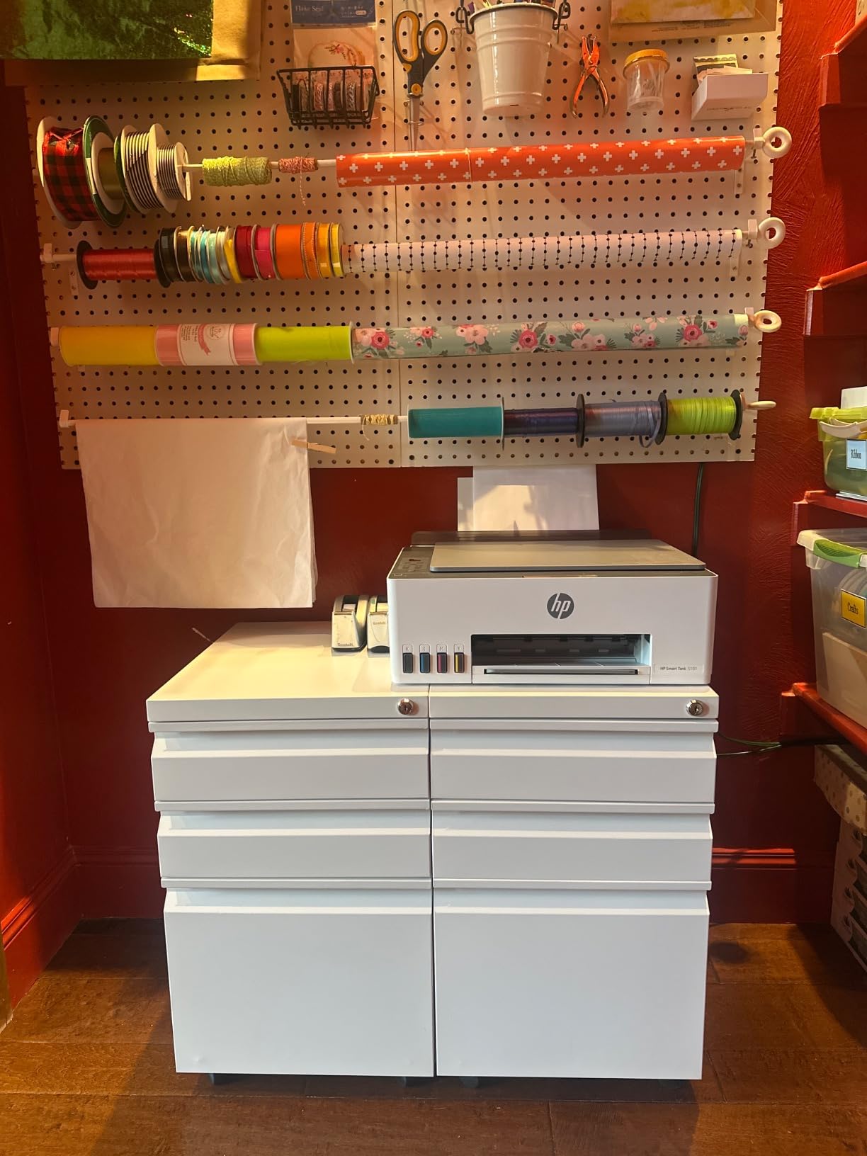 Approgreent Mobile File Cabinet for Home Office, Lockable 3 Drawer Filing Cabinet with Wheels for A4-Size/Letter-Size/Legal-Size, Fully Assembled Except Casters, White customer photo 1