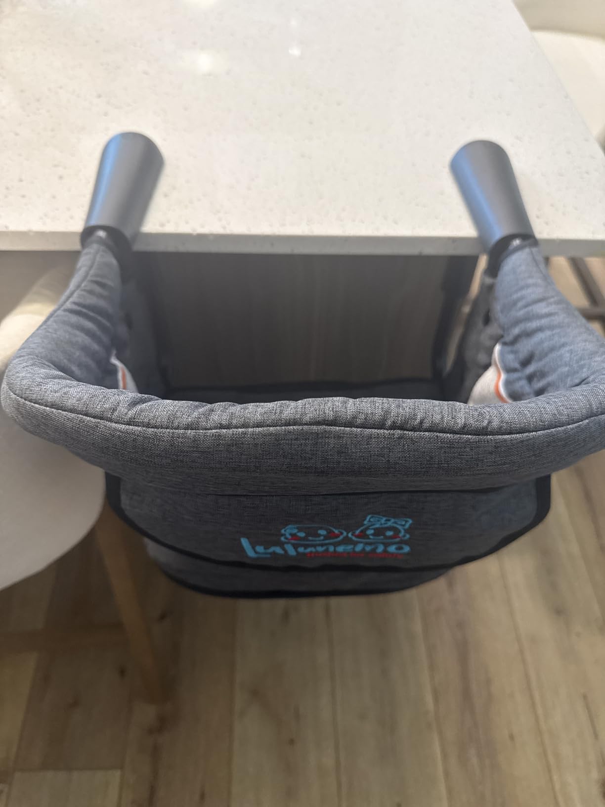 Hook-On High Chairs - Portable & Foldable for Babies 6-36 Months, Family & Travel Use with Carry Bag (Grey) customer photo 2