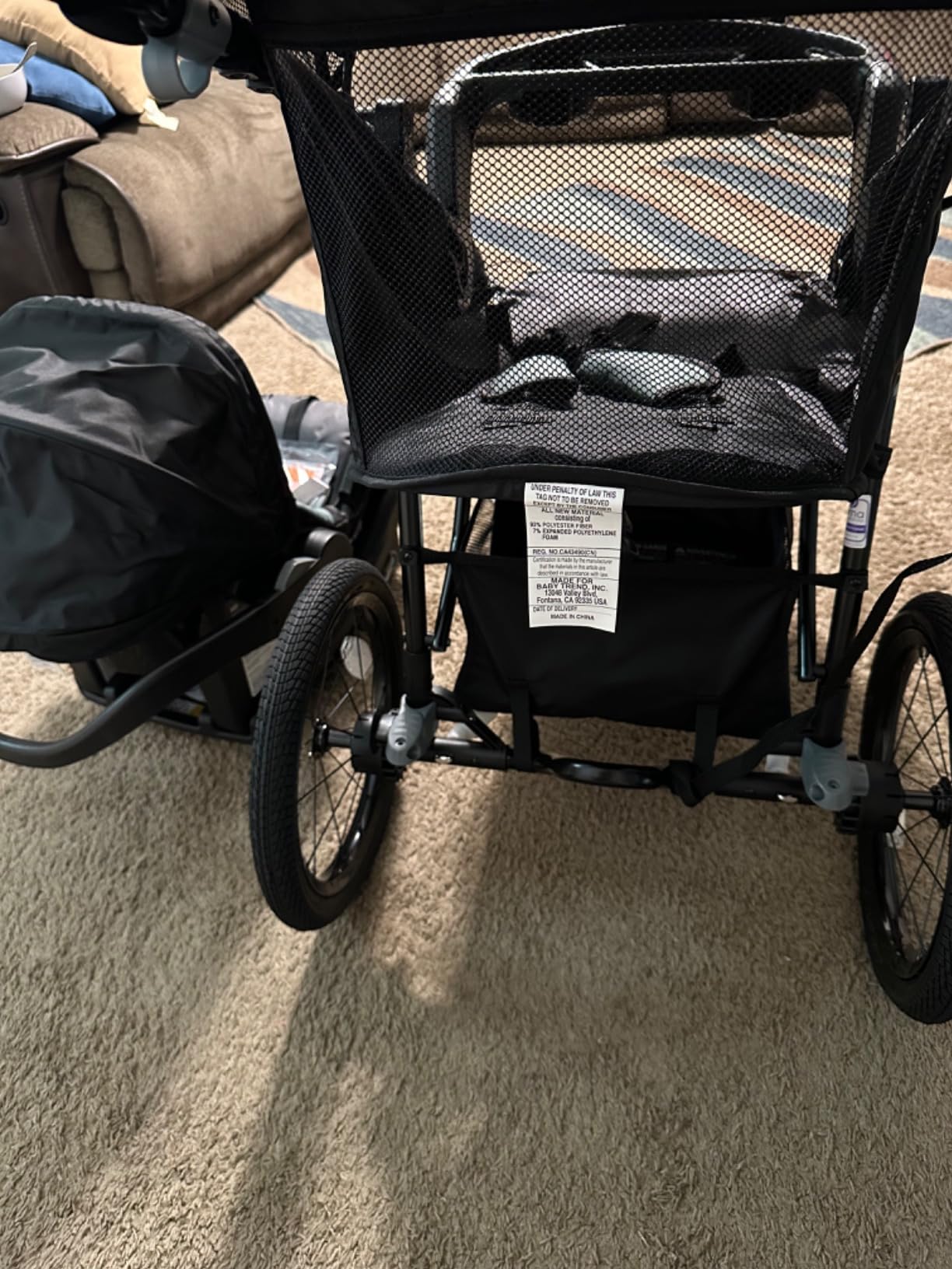 Baby Trend Expedition® DLX Jogger Travel System with EZ-Lift™ Plus Infant Car Seat, Dash Sage customer photo 2