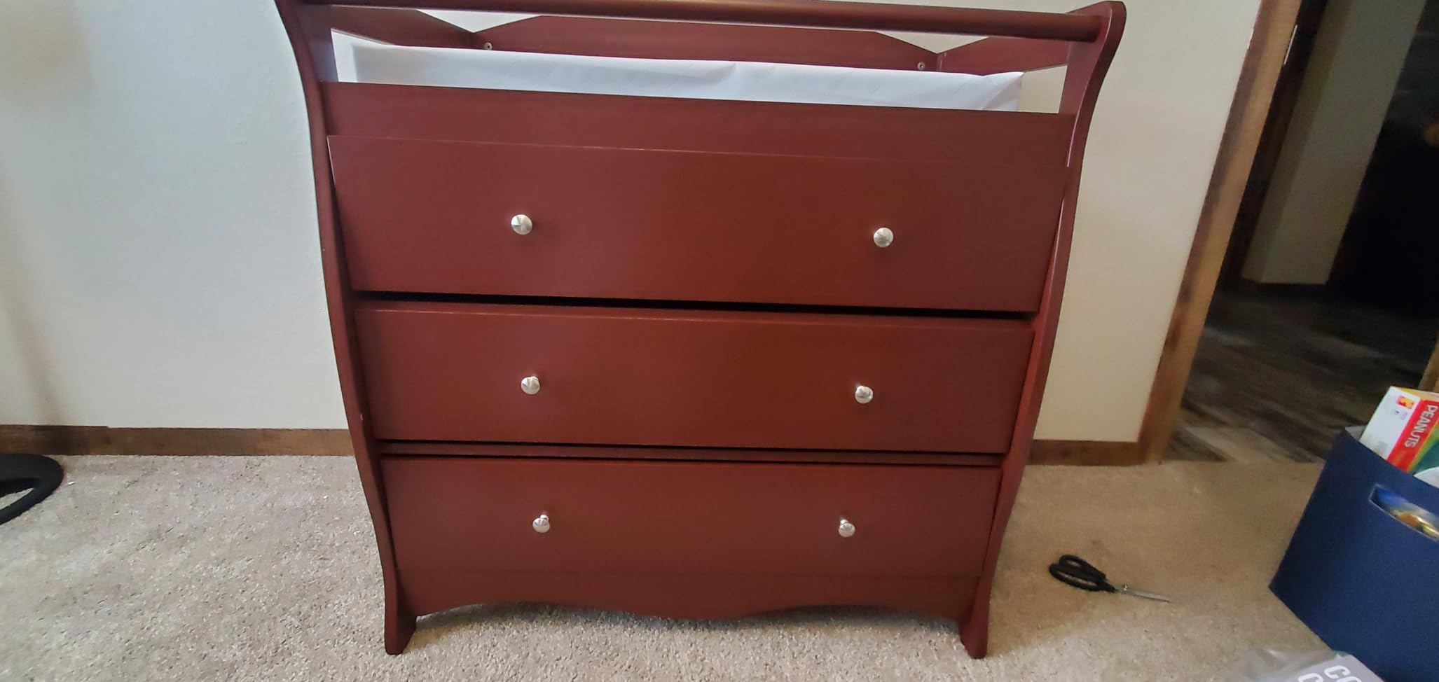 Karl home Changing Table Dresser Baby Diaper Changing Station, White customer photo 1