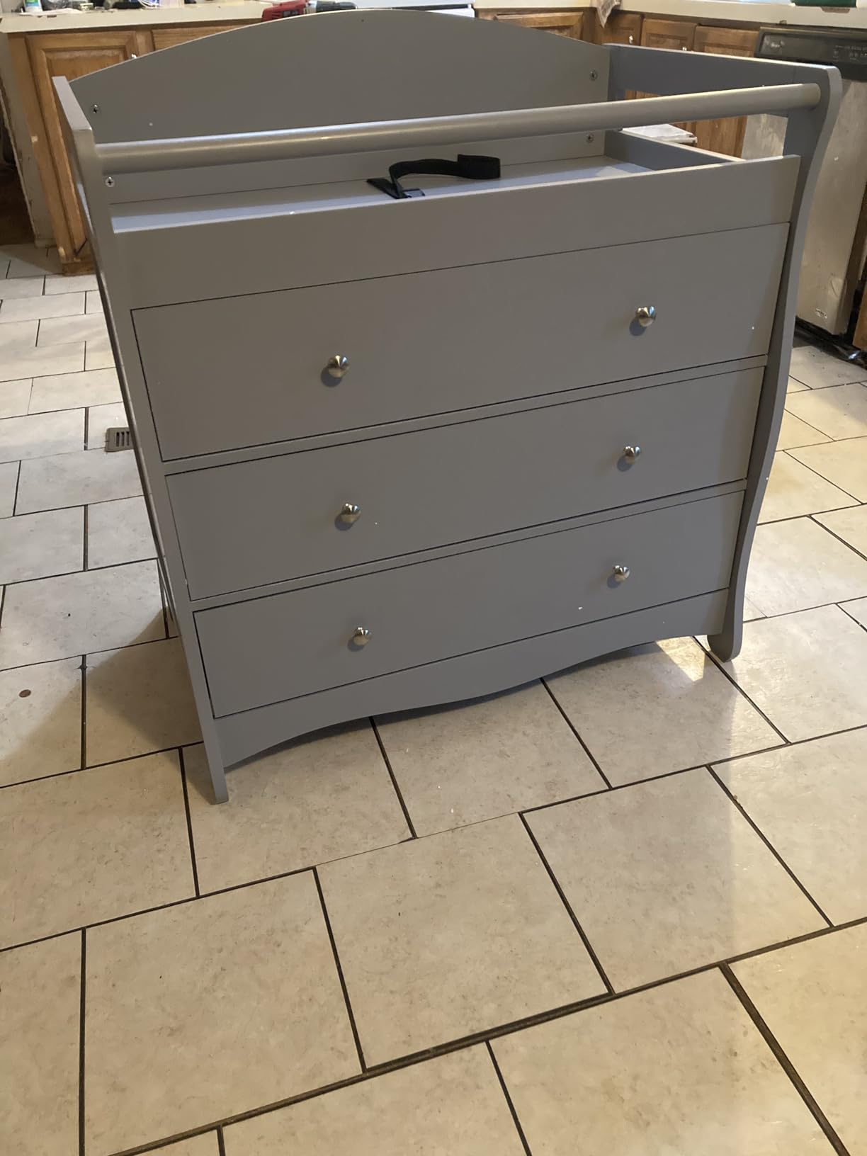 Karl home Changing Table Dresser Baby Diaper Changing Station, White customer photo 2