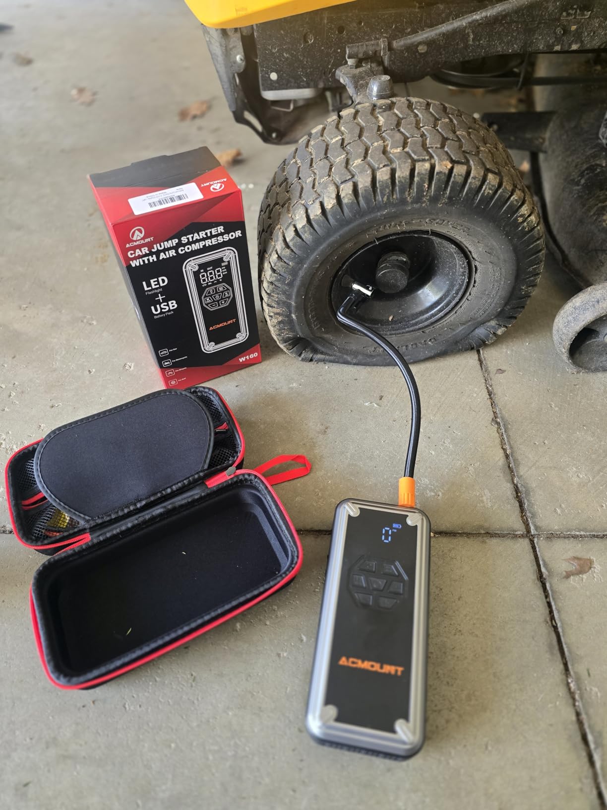 ACMOUNT W160 5000A Jump Starter with Air Compressor 150PSI, 12V Jump Box customer photo 1